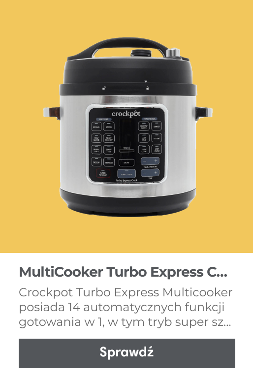 Szybkowar Crockpot Turbo Express CSC062X posiada 14 automatycznych funkcji gotowania w 1 urządzeniu, w tym tryb super szybki — Turbo, ustawienie, które pozwala przygotować posiłki 40% szybciej, dzięki czemu mniej czasu spędzisz w kuchni.