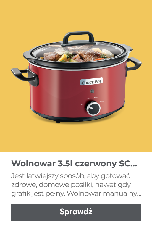 Wysokiej jakości wolnowar manualny Crockpot SCV400RD-050 o pojemności 3,5 litra, czerwony