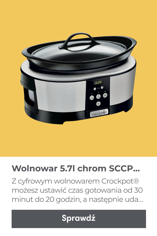 Wolnowar nowej generacji Crockpot SCCPBPP605-050 5,7 l, zapewnia wygodę codziennego gotowania, dostosowując się do Twojego harmonogramu dnia.